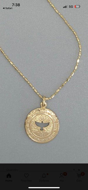 
            
                Load image into Gallery viewer, 18K gold plated (gold filled) Blessed Necklace
            
        